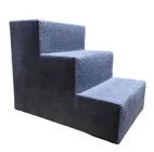 Сходинки прикроватні для собачок 50*35*40 темно сірий тройні
