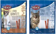 Промо-набір ласощів для котів: палички Trixie PREMIO Quadro-Sticks, лосось/форель, 5 шт х 5 г, 1 упаковка + палички Trixie PREMIO Quadro-Sticks, ягня/індичка, 5 шт (2700000031056)