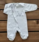 Утеплений чоловічок для новонароджених зріст 56 см футер (баєчка) BST Білий 1