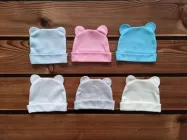 Шапочка дитяча з вушками 0-1 міс. BST Рожевий