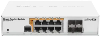 PoE-комутатор MikroTik CRS112-8P-4S-IN гігабітний (CRS112-8P-4S-IN)