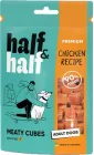 Ласощі для собак Half&Half у формі м'ясних кубиків з куркою 100 г (4823082431793)