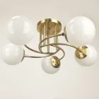 Люстра з кулями на 5 плафонів Sneha (9963798067/5A matte gold)