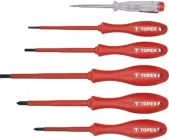 Набір діелектричних викруток TOPEX 1000 В 6 шт. (39D155)