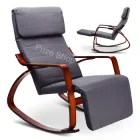 Крісло-гойдалка Homart HMRC-025 сірий з темним деревом (9305)