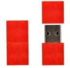 USB Флешка UDisc Прямокутник Конструктор Lego 64Gb Червоний