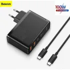 Мережевий зарядний пристрій Baseus 100W GaN2 Pro Quick Charger + кабель USB-C 100 W black