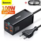 Мережевий зарядний пристрій BASEUS GaN3 Pro 100 W (2 Type-C + 2 USB)