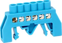 Шина нульова 6 отворів 6х9мм мідь в корпусному ізоляторі універсальна [p0650011] e.bsi.pro.2.6 E.NEXT