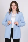Піджак подовжений жіночий Актуаль 029 костюмний креп блакитний 48