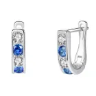 Сережки зі срібла 925 проби з кристалами цирконію "Elizabeth Blue"