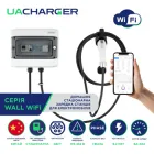 Стаціонарна зарядна станція UACHARGER WALL WiFi для китайских електромобілів GB/T, 9,2 кВт, 6A-40А, 230В