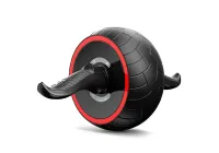 Ролик для пресу EasyFit Ab Carver Compact зі зворотним механізмом (гімнастичний тренажер-колесо для м'язів кора) EF-ZS-BK