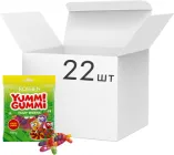 Упаковка цукерок Roshen желейних Yummi Gummi Worms 70 г х 22 шт (4823077636721)