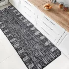 Безворсовий Килим на Гумовій основі на Кухню Kitchen 1924780 Чорний 67х200 см