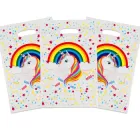 Подарункові Пакети Райдужний Єдиноріг 16х25см 10шт | Білий