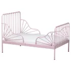 Розсувне ліжко з рейковим дном IKEA МІННЕН, світло-рожевий, 80x200 см, 794.188.06