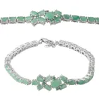 Срібний браслет із смарагдом 8.91ct, вага виробу 10,53 гр (2064435)