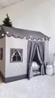Дитячий будиночок 130x85x135 сірий