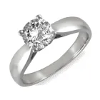 Кільце з білого золота з діамантом 119079, розмір 20.5