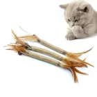 Іграшка паличка мататабі з пір'ям,25см