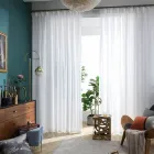 Тюль шифон 150x235 см 1 шт Білий Готовий з Тасьмою