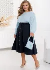 Спідниця на ґудзиках 602468 Темно-Синій 50-52