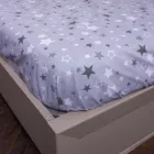 Простирадло на гумці Бязь Crazy Cat Сірий 90*190 висота 25 см