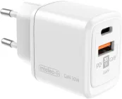 Мережевий зарядний пристрій Intaleo TCG30GAN 30W GAN USB-C PD+USB-A QC 3.0 White (1283126578274)