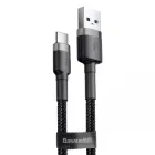 Кабель Baseus CATKLF-CG1 Cafule USB to Type-C 2A 200см grey/black
