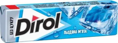 Жувальна гумка, жуйка Dirol Льодяна М'ята 30шт*14гр