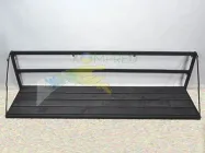 Лавка зі спинкою настінна підвісна 2500х450х500 (на ШАРНІРАХ, сидіння БРУС 90*40) чорний Kompred OL714/2