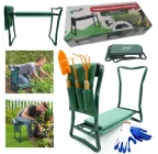 Складний садовий табурет, лавка з органайзером для садових інструментів GardenLine GWI3632