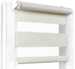 Ролета Bigimot День-ніч 33*170 см Льон молочний текстурний