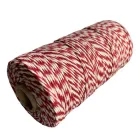 Ковбасний шпагат для обв'язки м'ясних виробів 400 гр біло-червоний