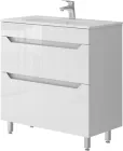 Тумба підлогова JUVENTA Neo-80 біла з умивальником SANOVIT Practico-80
