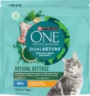 Сухий повнораціонний корм для дорослих кішок Purina ONE Adult Dual Nature Spirulina, з куркою 1.4 кг (7613036269025)