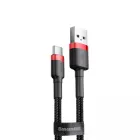 Кабель BASEUS CATKLF-B91 Сafule USB-USB Type-C 3A 100см red/black