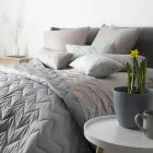 Покривало Sleepingg Bodi двостороннє 220х240 Антиалергенне волокно зі стібкою Сталь/Сіре (4820227286157)
