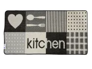 Безворсовий килим для кухні на гумовій основі Flex 0.67x1.2 м. Бежевий 19053/19