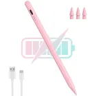 Універсальний стілус Active Stylus Pencil C06 для планшетів і телефонів (Android, iOS, Type-C, 3 наконечники, працює на всіх сенсорних пристроях) - Рожевий
