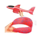 Літак планер 48 см з пінопласту з підсвіткою кабіни Червоний (48SMSMLTC3) TIN66