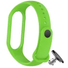 Силіконовий ремінець MRK для фітнес браслета Xiaomi Mi Band 4/3 Яскраво-зелений з металевою кнопкою (mrk18102087)