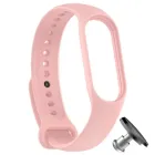 Силіконовий ремінець MRK для фітнесу браслета Xiaomi Mi Band 4/3 Світло-рожевий (17) з металевою кнопкою (mrk2040)