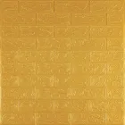 3D панель самоклеюча цегла Золотий 700х770х3мм Sticker Wall (S/W)