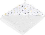 Рушник-куточок махровий Home line Дитячий 90х90 см 179693 Зірочки Жовто-сірий (2600001796933)