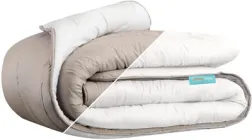 Ковдра Sleepingg всесезонна полуторна 140х210 см антиалергенне волокно двостороння Сіро-біла (2200004313412_1)