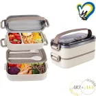 Двохрівневий ланч-бокс з приборами для їжі Ari&Ana, ланч-бокс, термоконтейнер.