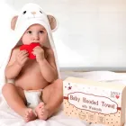 Рушник бамбук / махра Lovely Svi дитяче з капюшоном в подарунковій коробці - 90 х 90 см Коричневі вушки