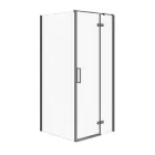 Душова кабіна прозора Cersanit Jota R профіль чорний 90х90х195 см без піддона (S160-004)